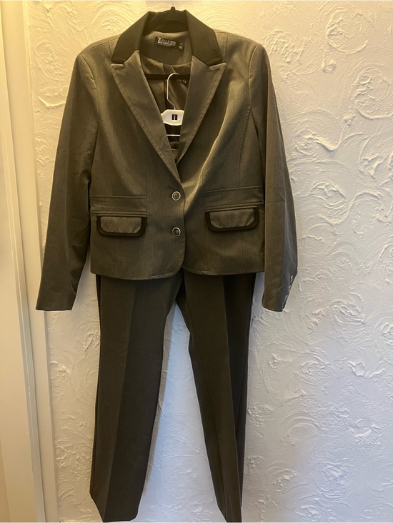 New York & Company Jackets & Blazers - New York & Company Gray and Black Two-Piece Blazer and Pants Suit